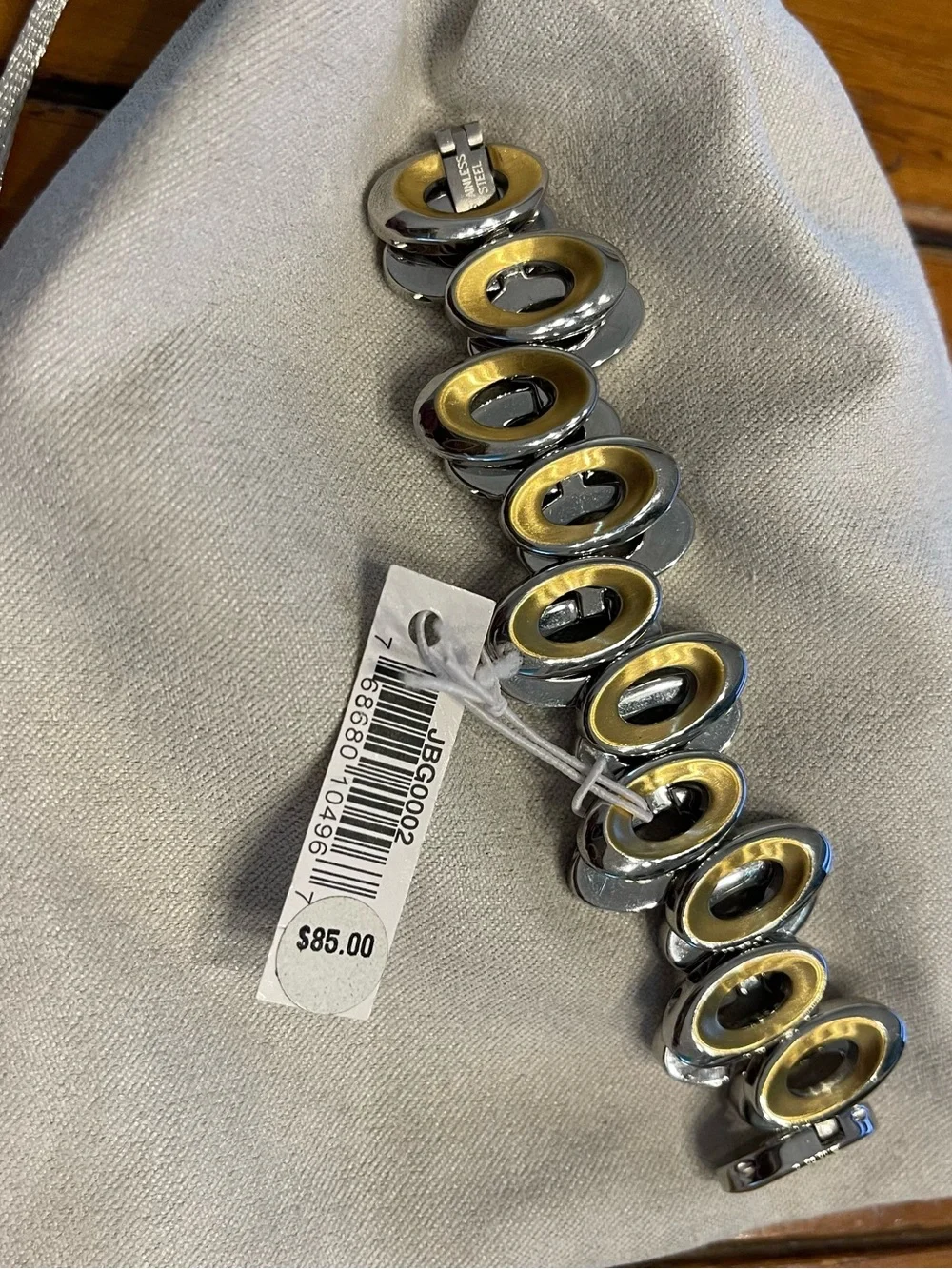 Silver and Gold Oval-Link Bracelet - NWT